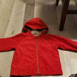 Boys red rain coat